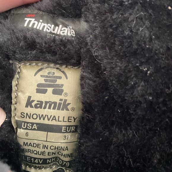 Kamik Boots Womens SnowValley Winter Insulated Tall Green Tan Size 6‎ - Picture 7 of 8